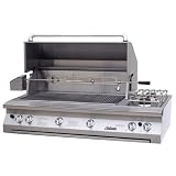 Solaire Gas Grills 56 Inch Built-In InfraVection Propane Gas Grill With One Infrared Burner - Rotisserie - And Double Side Burner