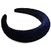 QtGirl Navy Headbands Wide Padded Thick Alice Band Velvet Hair Hand for Girls