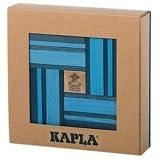 Kapla 42 Piece Block Set With Art Book in Light Blue and Dark Blue