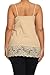 Ambiance Plus Size Spaghetti Strap Plain Long Lace Trim Tank TOP Layering Cami