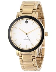 kate spade new york Womens 1YRU0252 Black Enamel Bezel Gramercy Watch