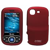 EMPIRE Red Rubberized Snap-On Cover Case for AT&T Samsung Strive A687