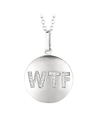 Sterling silver 0.1ct Diamond Round WTF Disc Necklace (H-I, I2-I3)