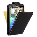Yousave Accessories TM HTC Evo 3D Black Leather Case With Screen Protector