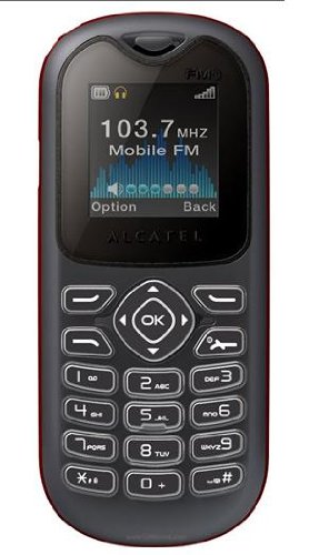 Alcatel Unlocked OT-208A Dual Band GSM Phone with FM Radio (Dark Grey)
