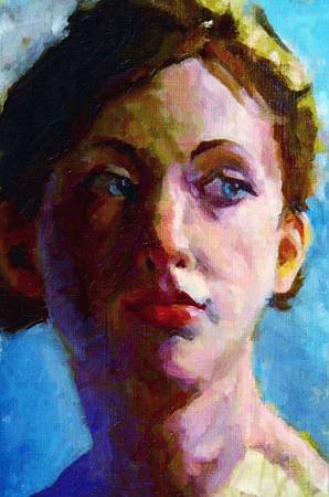 Custom Order #9X-HRM, Oil on Canvas, Custom Painting of The Person You Love, For 1 Person of Customer's Choice, Style: Expressionism, with Signature Text 