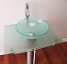 Larka Pedestal Glass Vanity Frosted Green
