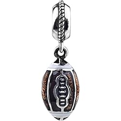 Kera Football Dangle in Sterling Silver - Fits Most Pandora Bracelets