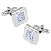 Swarovski Crystal Center by Enrico Pardini silver rhodium cufflinks