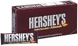 Hershey Milk Chocolate with Almonds, 1.45-Ounce Bars (Pack of 36)