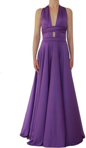E K Women's convertible plus size maxi dress Long infinity multi-way gown