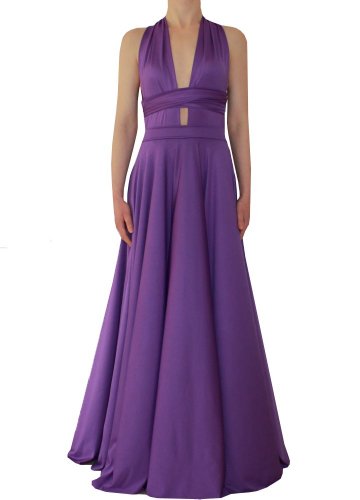 E K Women's convertible plus size maxi dress Long infinity multi-way gown