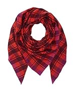 Marc by Marc Jacobs Bufanda Lana Woven lette Check (Rojo / Violeta)