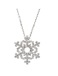 3/8 ct tw Diamond Snowflake Necklace