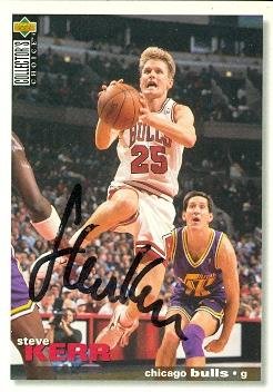 Steve Kerr autographed Basketball Card (Chicago Bulls) 1995 Upper Deck CC #135