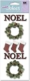 Noel Wreath Touch Of Jolee's Dimensional Sticker SPJJ-004