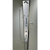 Solara Thermostatic Stainless Steel Shower Panel with Handspray and Four Body Jets - Stainless Steel