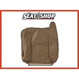 03 04 05 06 Chevy Silverado GMC Sierra Med Neutral Leather Seat Cover LH top by The Seat Shop