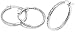 Sterling Silver Hoop Earrings with Clear CZ - Sizes: 16mm - 50mm