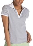  : NYL New York Laundry Women's Split Neck Polo, Heather Grey, Medium