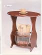 Cherry Finish Tea Table w/ Magazine Rack