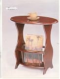 Cherry Finish Tea Table w/ Magazine Rack
