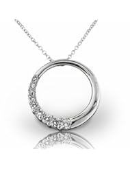 Platinum A modern take on the Classic Circle Diamond Pendant. 3/4 CTW