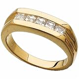 0.87Ct.T.W. Princess Cut Diamonds, 14Kt. Yellow Gold