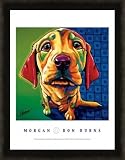 Morgan By Ron Burns Framed with Black Wood Frame 18 x 24 Inches