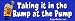 Taking it in the rump at the pump - funny bumper stickers (Large 14x4 inches)