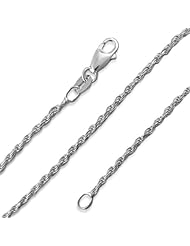 925 Sterling Silver Italian 1.5mm Diamond Cut Rope Chain Hawaiian Silver Jewelry