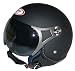 Jethelm mit Visier matt-schwarz DP-501 Pilotenhelmdesign + Sturmhaube