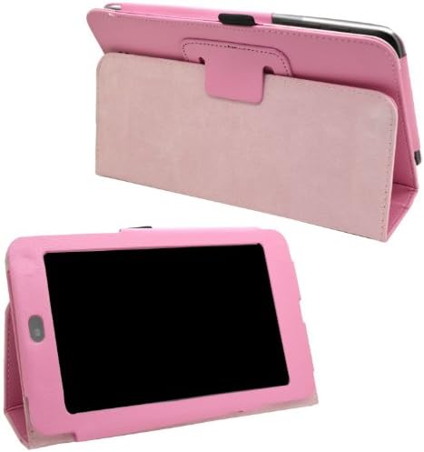 SAMRICK - ASUS Google Nexus 7 - Baby Lipstick Pink Executive Specially Designed Leather Book Wallet Case With Pen/Stylus Pen Holder