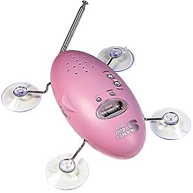 Zadro Shower Bug AM FM Radio with Clock, Pink by Zadro
