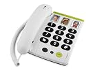 doro PhoneEasy 327cr, Schnurgebundenes Großtastentelefon mit Anrufbeantworter und 3 Direktwahl-Fototasten