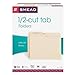 Smead Folder, Letter Size, 11 Point, 1/2 Cut Tab, Manila, 100 Per Box (10320)
