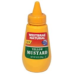 Westbrae Natural Yellow Mustard, 8 Ounce Bottle (Pack of 12)