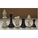 HEAVY PLASTIC TOURNAMENT CHESS STAUNTON PIECES WITH 2 EXTRA QUEENS