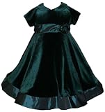 CLEARANCE Green Velvet Flare Dress Sz 18M or 2T