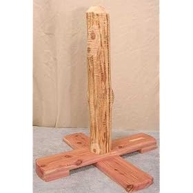 Grooved Red Cedar Cat Scratching Post : Size 34 INCHES