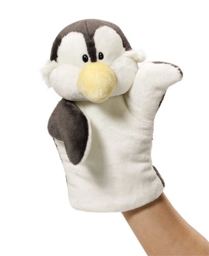 Nici 33187 - Handpuppe Pinguin 25 cm, grau