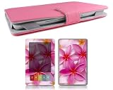Bundle Monster Barnes & Noble Nook Synthetic Leather Case Cover Jacket + Skin Sticker + Screen Protector Ebook Accessories Combo - Fit 3G and Wifi Version