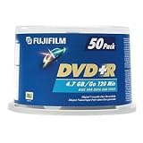 Fujifilm Media 25303051 DVD+R 4.7 GB 120 Minutes 16X Storage Media - 50 Pack Spindle