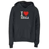 Sweatshirt Woman Black  Love Classic Kerala  India City