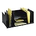 STEELMASTER Steel Combination Desk Organizer, Letter Size, 21.5 x 9.5 x 11.4 Inches, Black (2643DOBK)