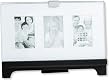 Horizontal Chalkboard Style Metal and Black Double Picture Frame With Metal Clip 4x6