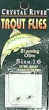 Crystal River Trout Flies - Bluewing Olive- Size 16 - 2 Pack