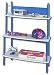 3 Tier Studio Bookcase (Blue/Spatter Grey)