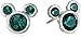 Disney Sterling Silver Mickey Mouse Crystal Stud Earrings