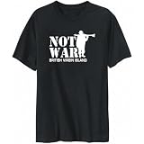 T-Shirt Mens Black  No to war - British Virgin Island  Countries